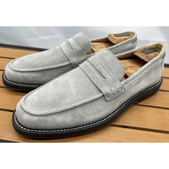 NEW! FootJoy Loafers 11 M Gray Suede Penny Loafers Classic Slip-on FJ Golf - Picture 1 of 10